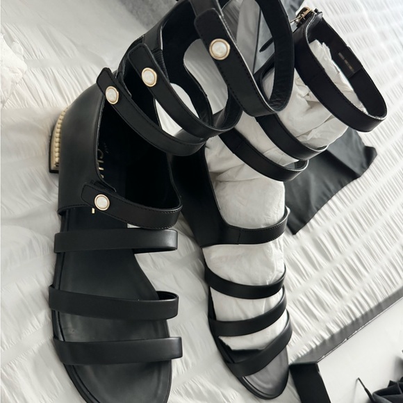 Black high top Chanel sandals like new only wore once - Picture 6 of 8